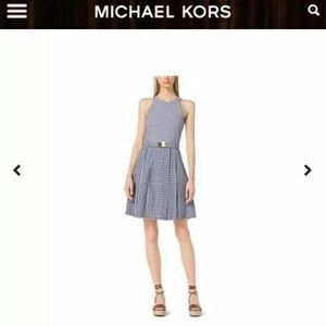 Michael Kors Checked Belt Dress size 0